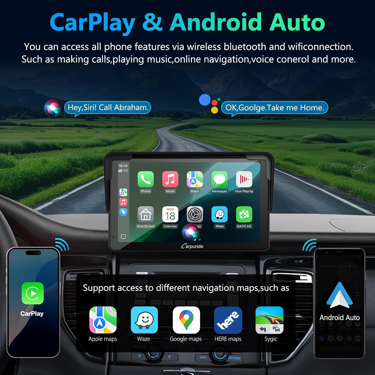 Detalle 2 de Carpuride Carplay Screen 7 Zoll Touchscreen