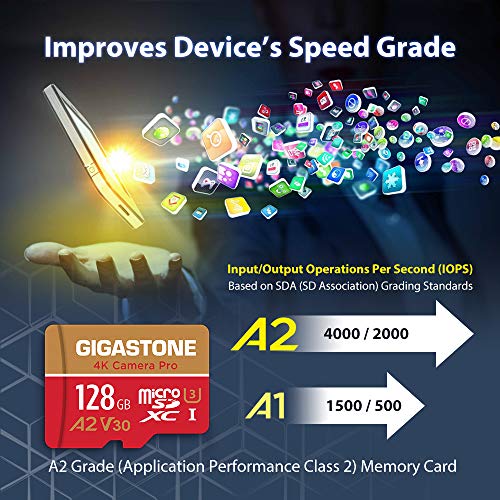Thumbnail 5 de Gigastone 128GB Micro SD Card (5-Year Data Recovery) — 4K Video, U3 A2 V30, for GoPro, Drone, Nintendo Switch, and More