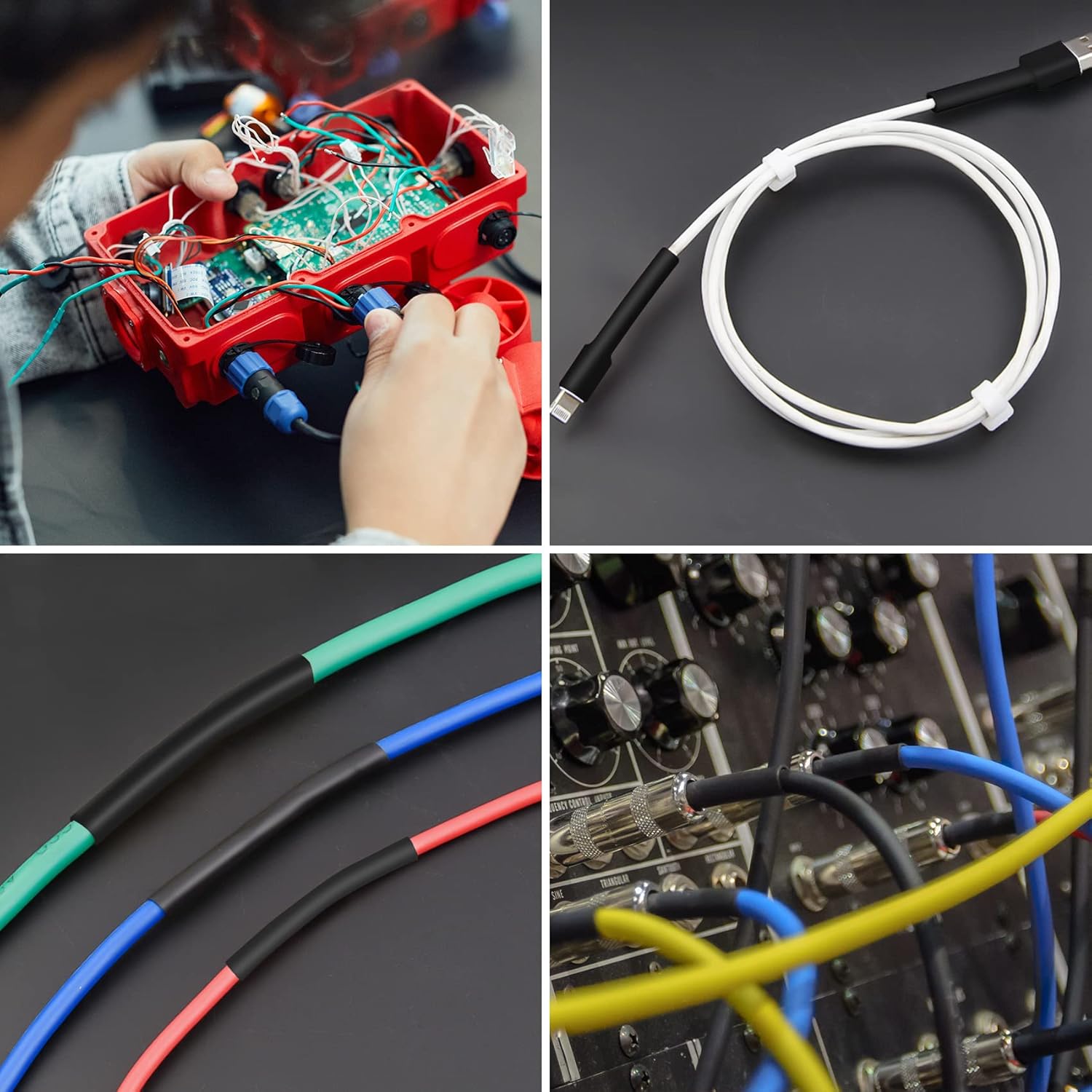 Detalle de ASHINER 580PCS Durable Heat Shrink Tubing Kit – Ideal for Electrical Insulation and Repairs