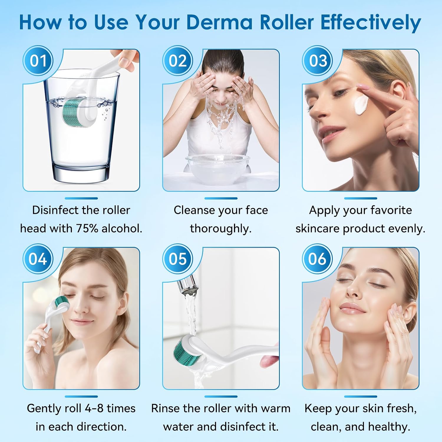 Detalle 2 de Bartroller 0,3 mm Derma-Roller für Bartwachstum