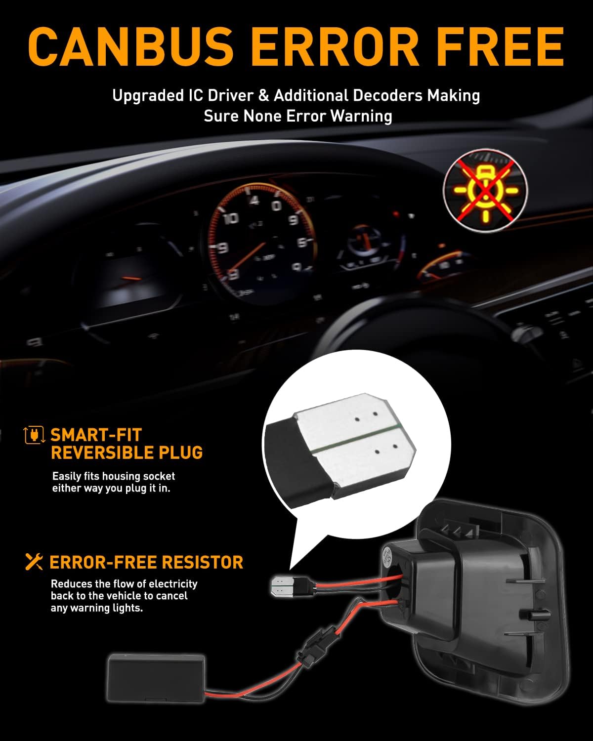 Thumbnail 2 de LESAUCE Full LED License Plate Light (Tag Light) 6000K Smoke Lens, Plug-and-Play Replacement for 2003-2018 Dodge Ram 1500/2500/3500 Pickup (2 PCS)