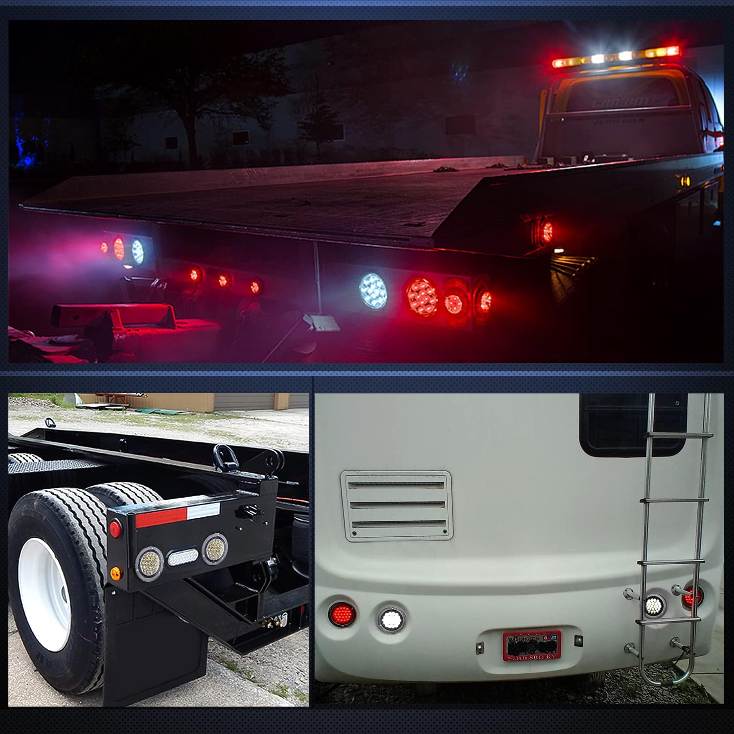 Thumbnail 5 de Nilight 4 Inch Round Trailer Tail Light 24LED 🚚