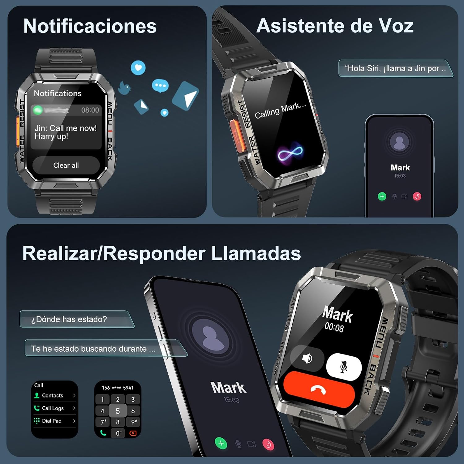 Detalle 2 de Blackview Reloj Inteligente Hombre 2,01”
