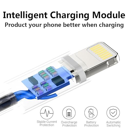 Detalle de MAILESI 4Pack Apple MFi Certified Lightning to USB Charging Cable (3.3 ft)