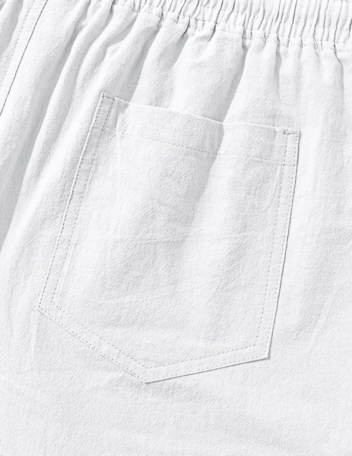 Detalle de Pantalon en lin pour homme TARAINYA — taille ajustable, poches discrètes et allure estivale décontractée