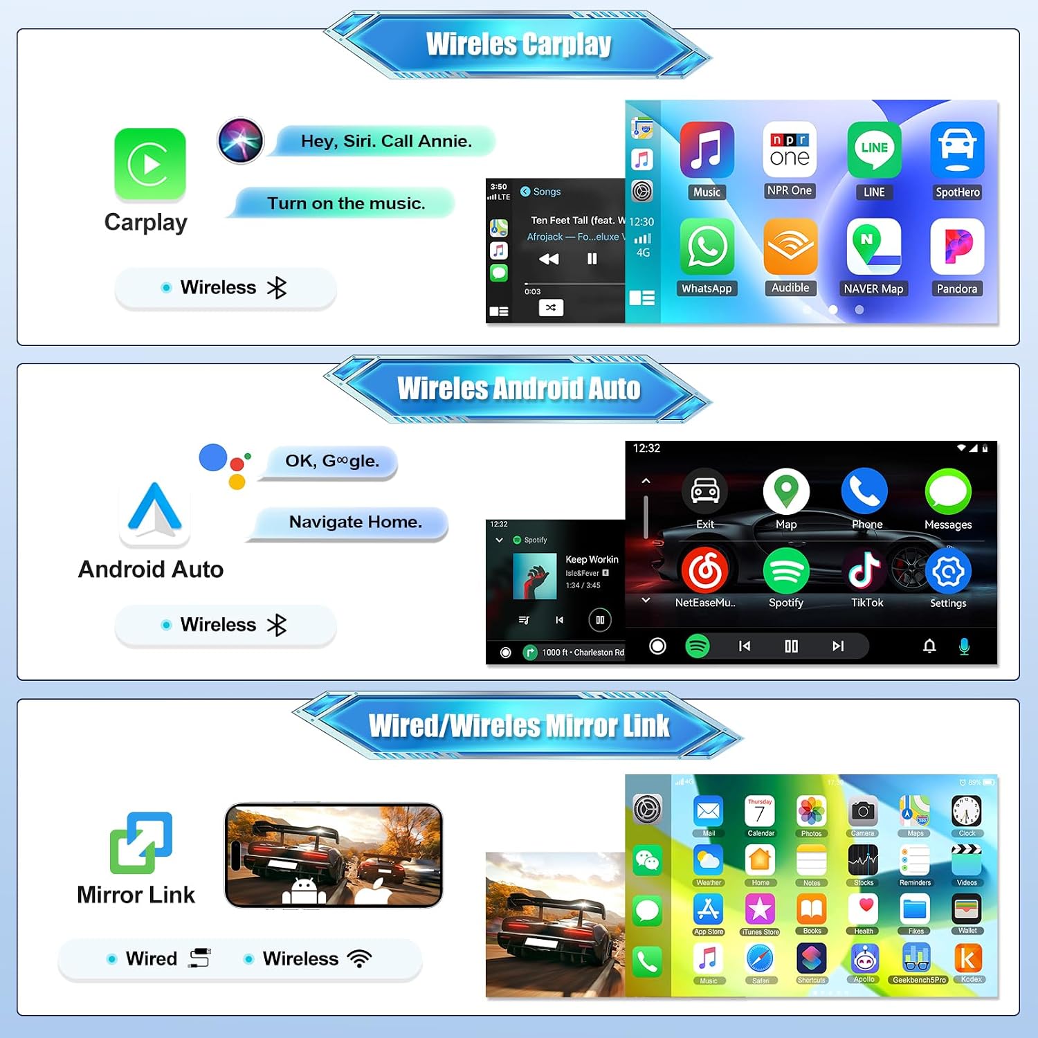 Detalle 2 de CAMECHO Autoradio Android 2DIN Fiat Bravo