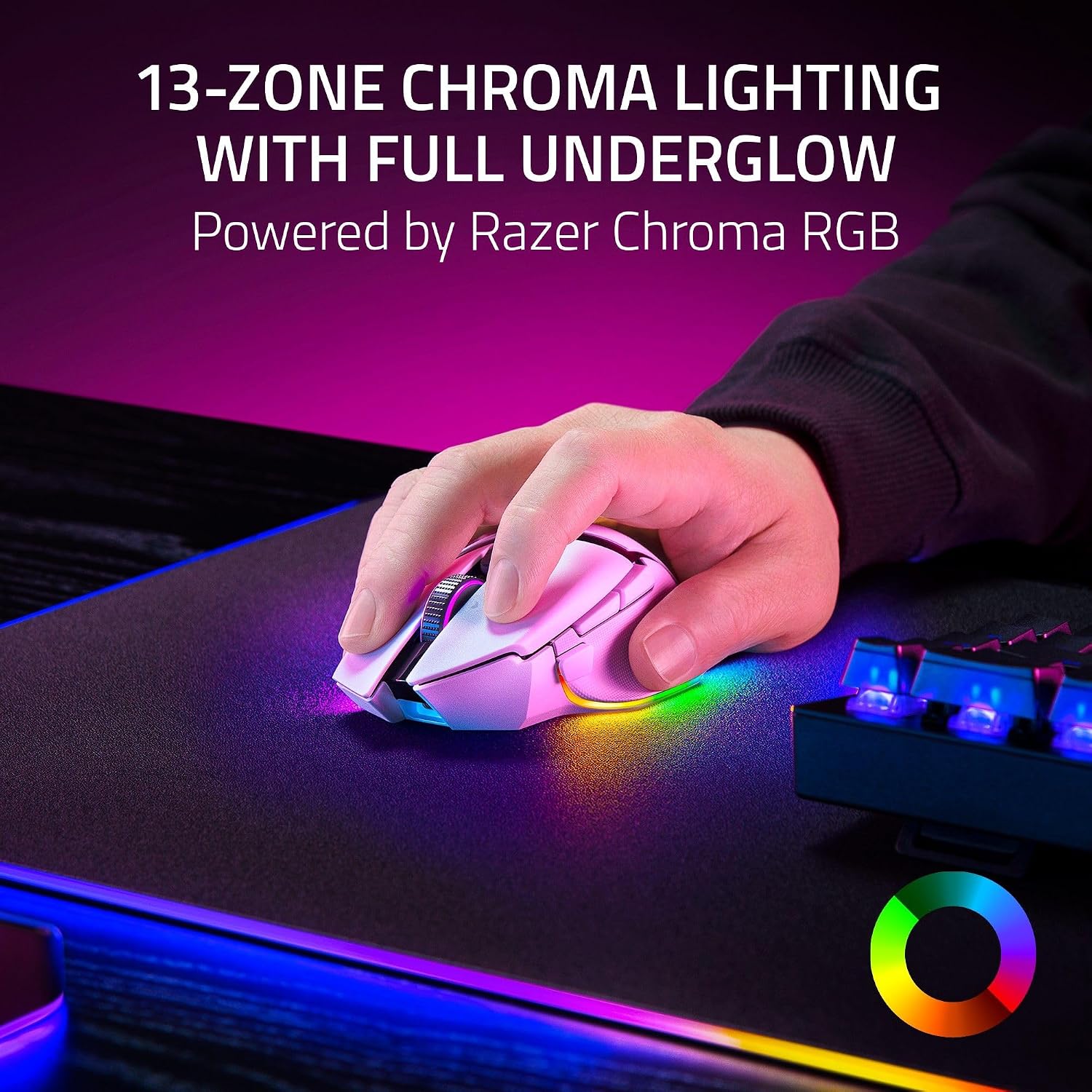 Detalle 2 de Razer Basilisk V3 Pro 35K RZ01-05240200-R3U1 Wireless Gaming Mouse, White