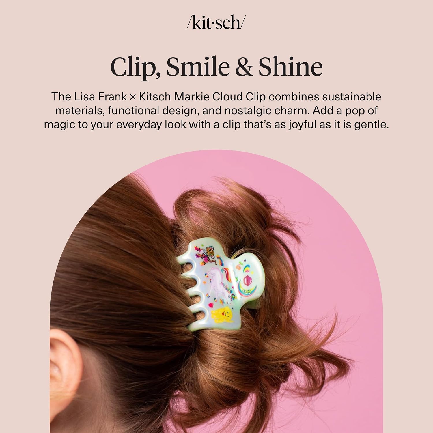 Thumbnail 6 de Lisa Frank x Kitsch Markie Cloud Hair Clip: Medium Claw for Lightweight, Secure Half-Up Holds