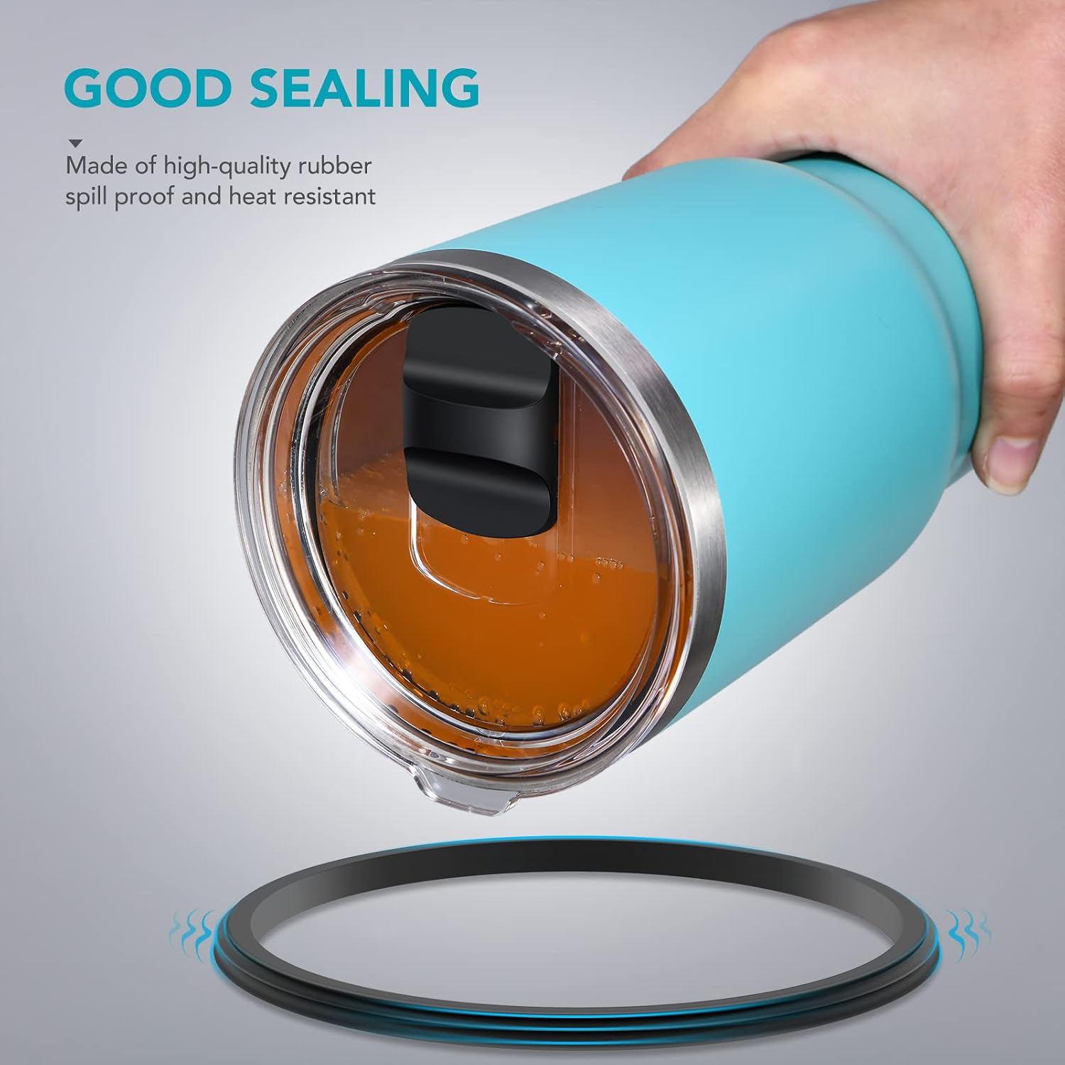 Detalle de SOONSURE SS1225 20 oz Tumbler Replacement Lids, 6-Pack with Magnetic Slider