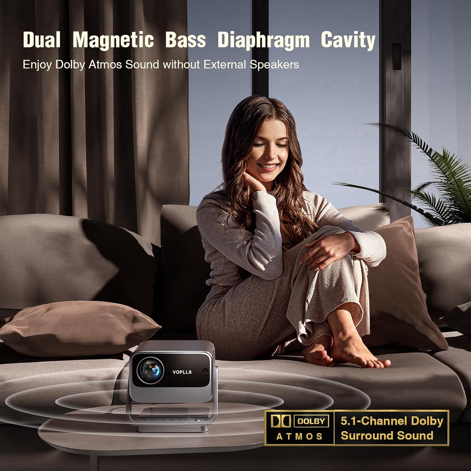 Detalle 2 de VOPLLS 4K Smart Projector 700 ANSI lumens 📽