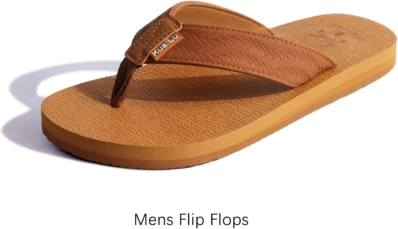 Thumbnail 6 de KuaiLu Men's Yoga Mat Leather Flip Flops with Arch Support — Cushioned Comfort and Non-Slip Sole