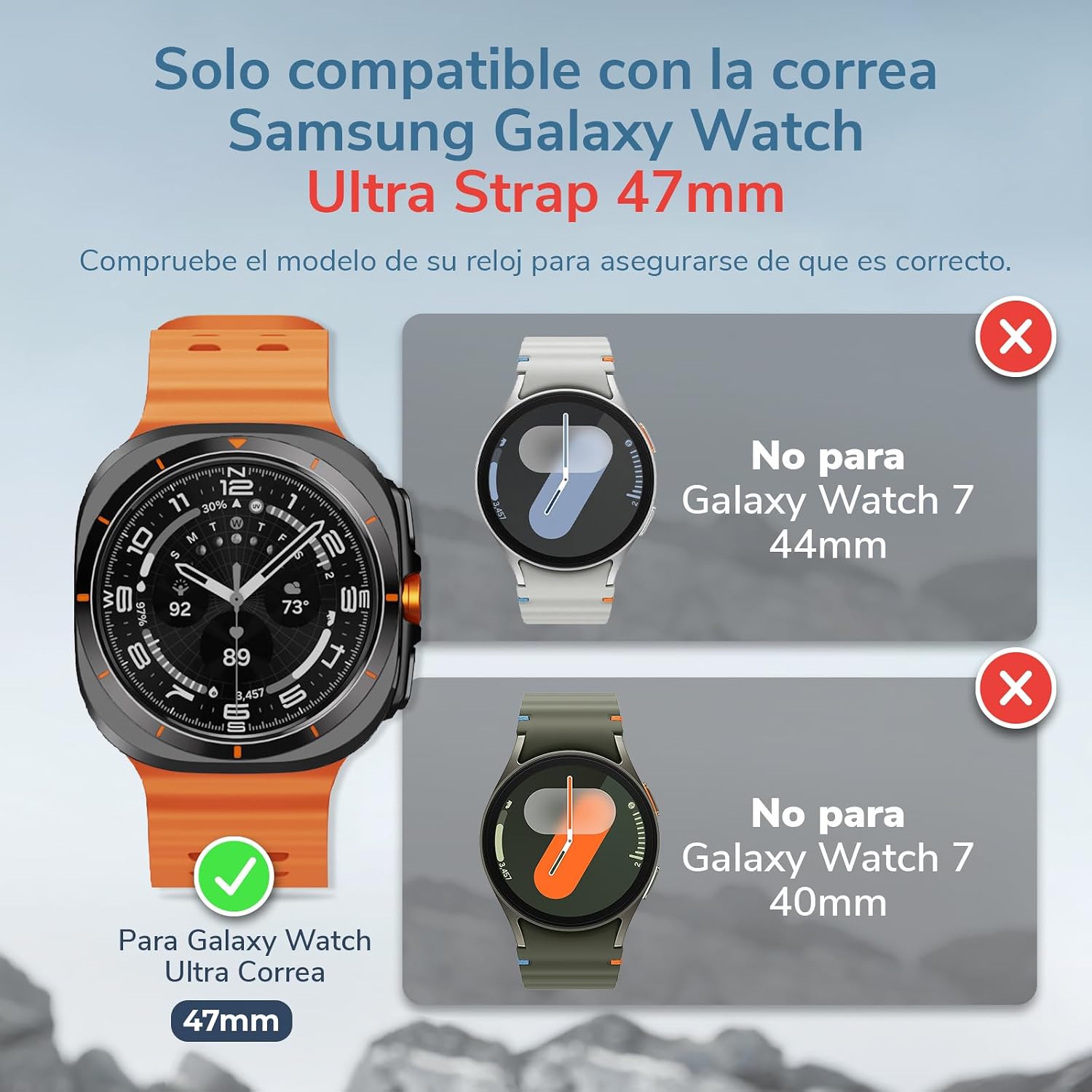Thumbnail 1 de NotoCity Correa de Silicona para Samsung Galaxy Watch Ultra 🧡