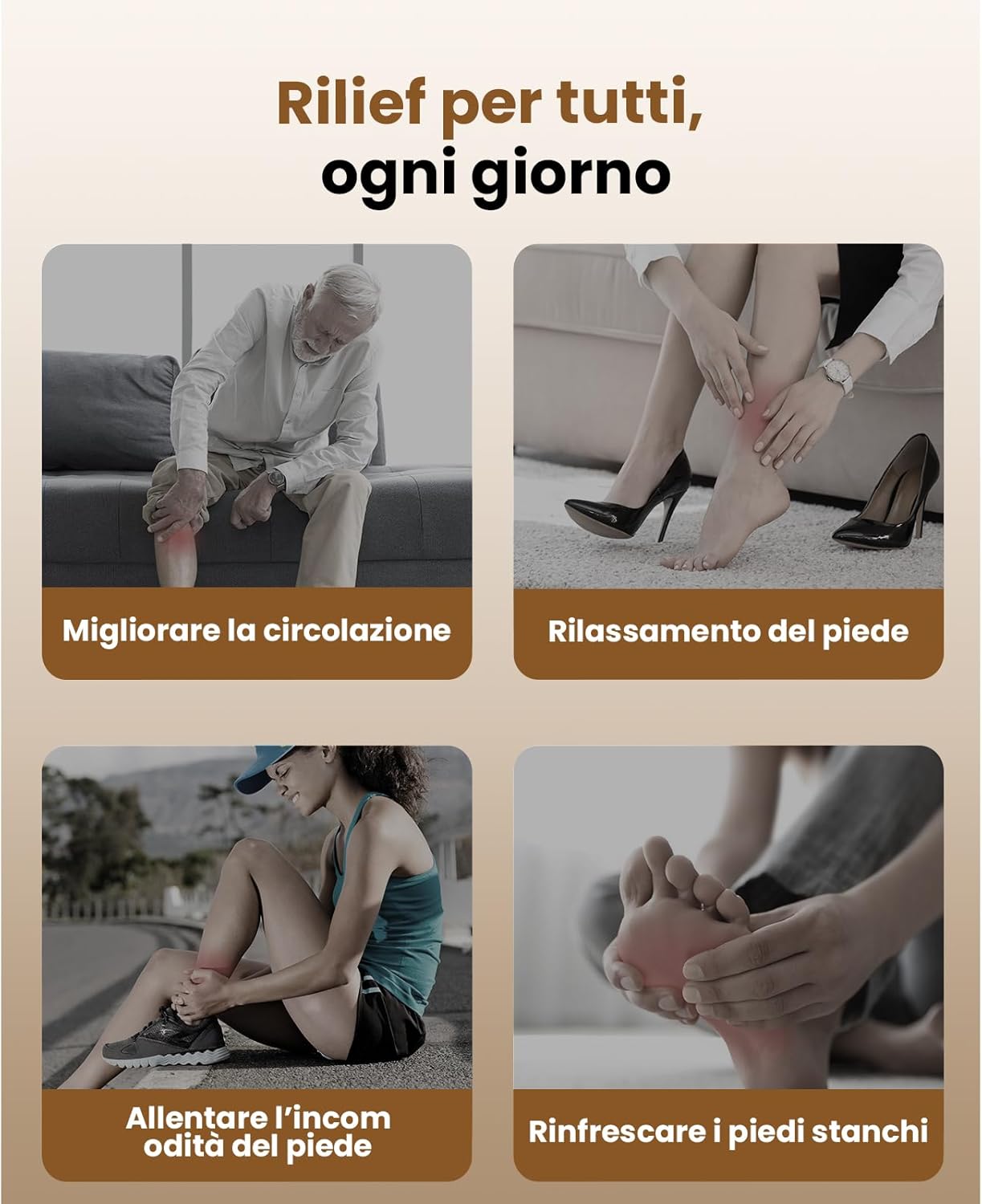 Detalle 2 de BOB AND BRAD Lite Massaggiatore Piedi con Calore, Compressione e Shiatsu per fascite plantare