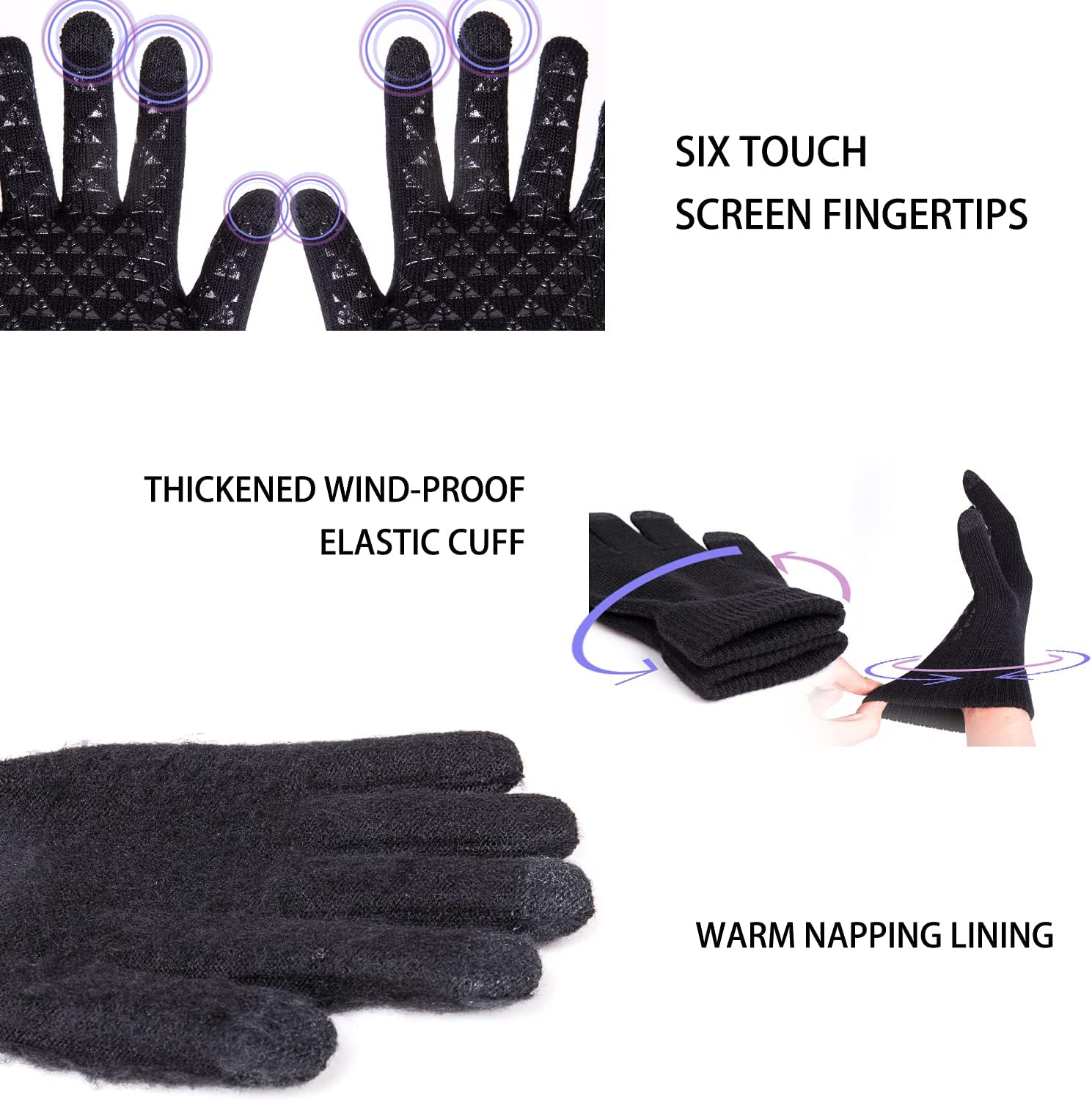 Detalle 2 de TRENDOUX Guantes Invierno térmicos táctiles