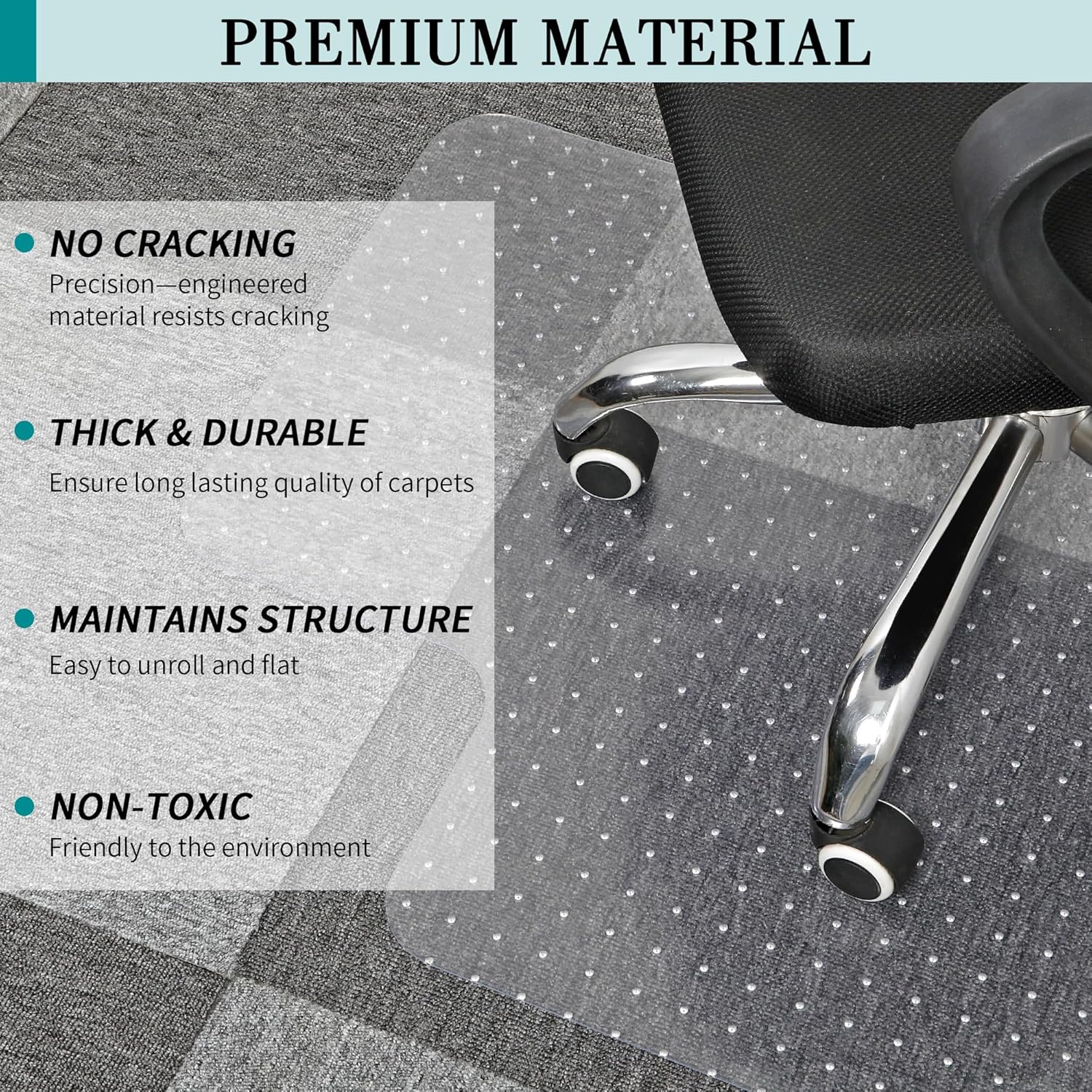 Detalle de LeapYouth 90x120 cm Office Chair Mat