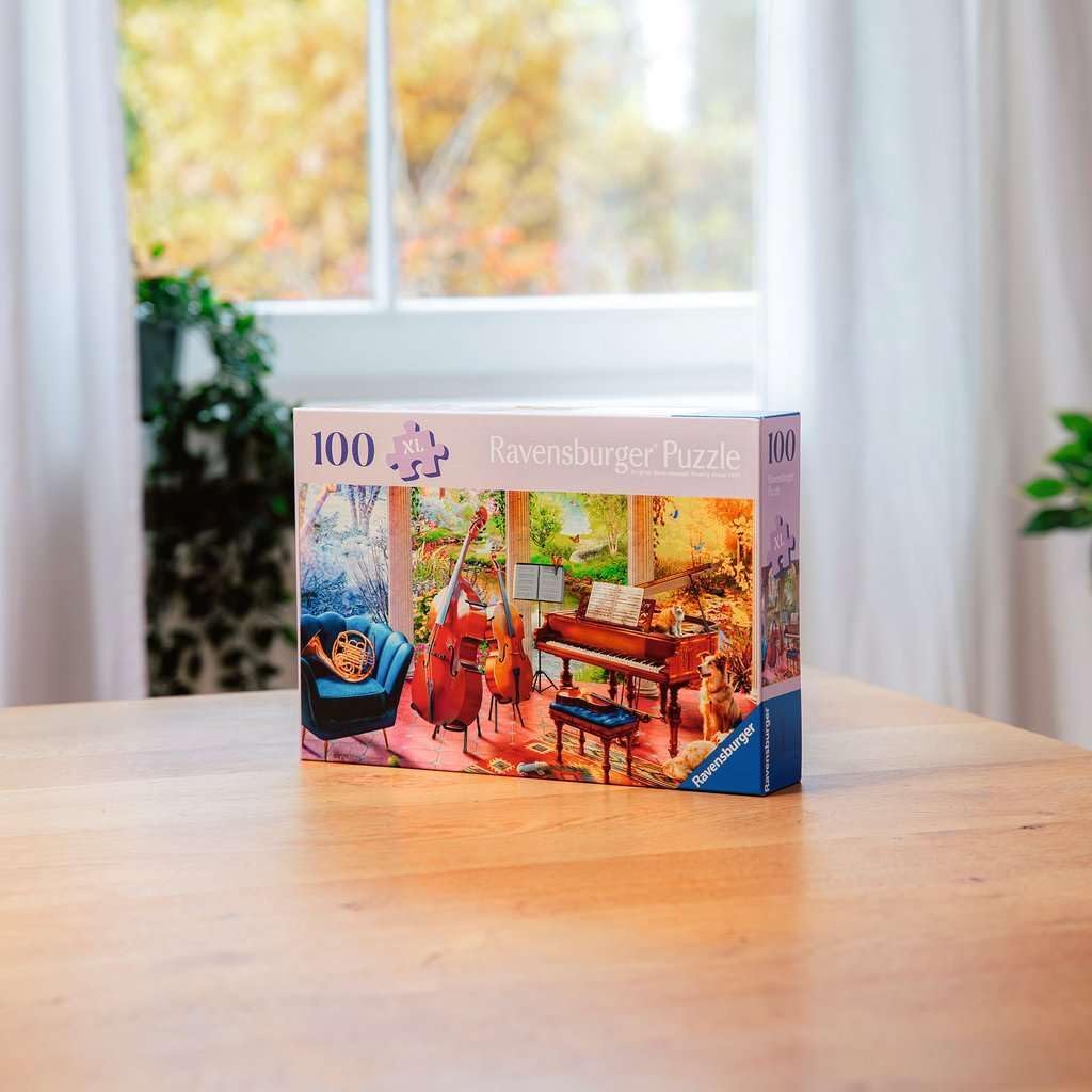 Detalle de Ravensburger Feel Well & Puzzle & Board – 4 Seasons in Music, 100-piece puzzle for adults and kids aged 9+