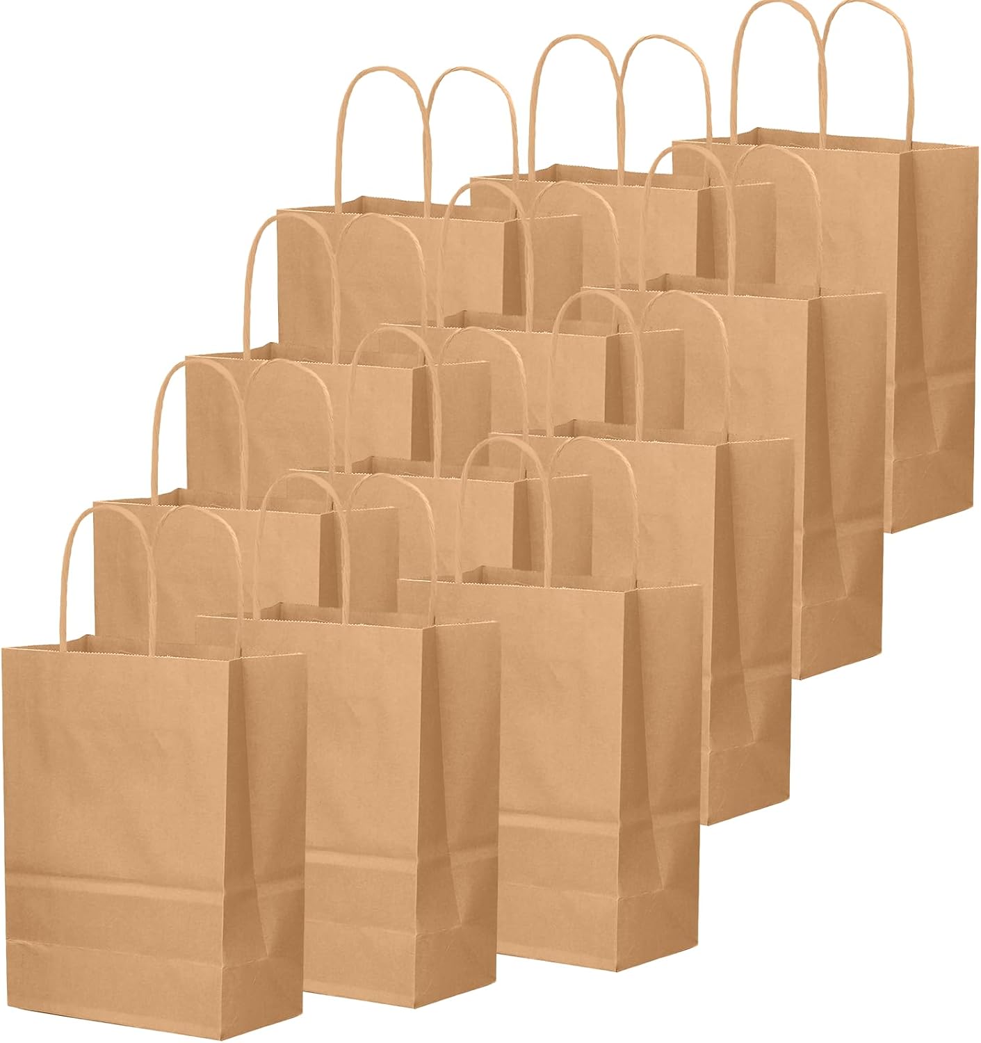 Thumbnail 1 de Gcardist 50-Pack Brown Paper Gift Bags with Handles (Medium, 10.6x8.3x4.3)