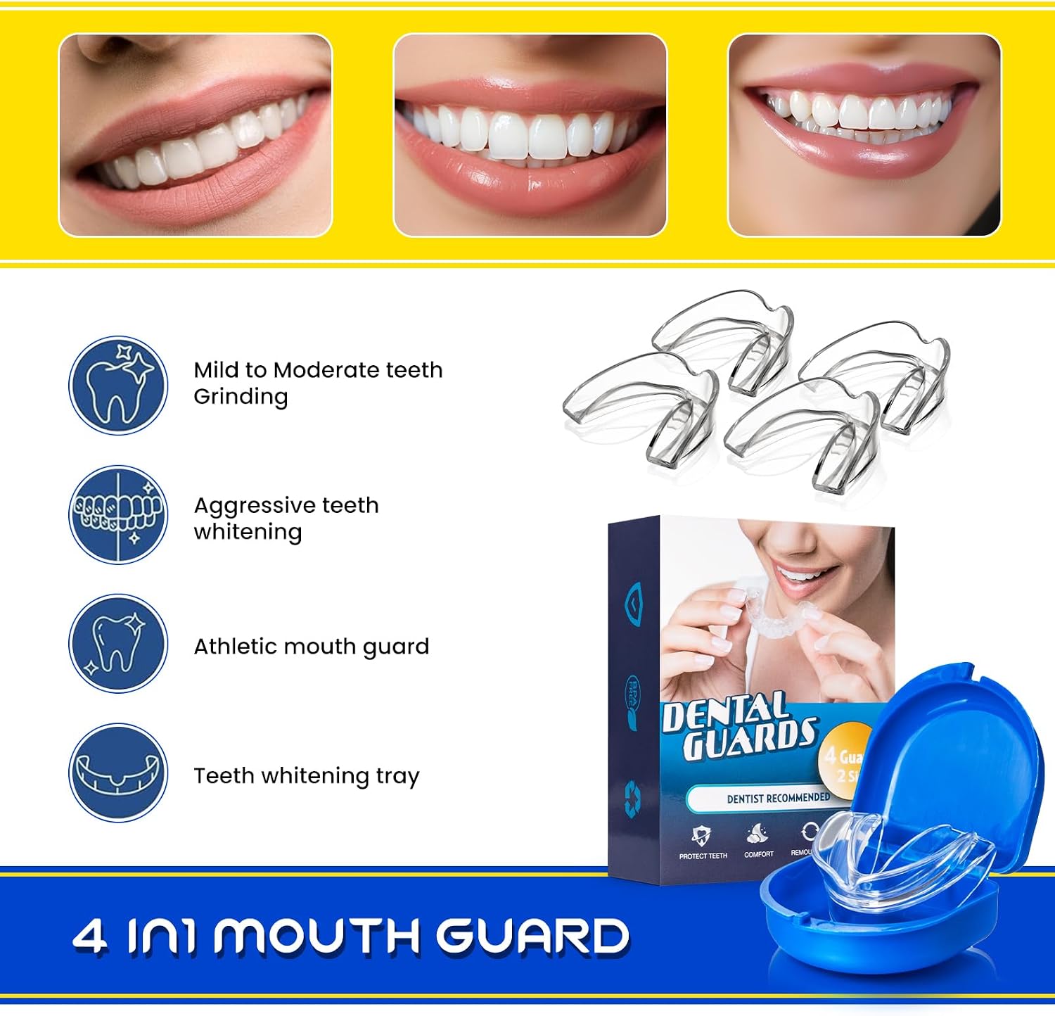 Detalle 2 de Mouth Guard for Teeth Grinding 4-Pack