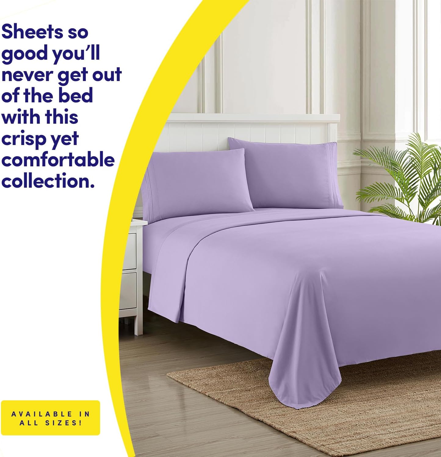Thumbnail 1 de 1500 Supreme Collection Queen Sheet Set in Lavender