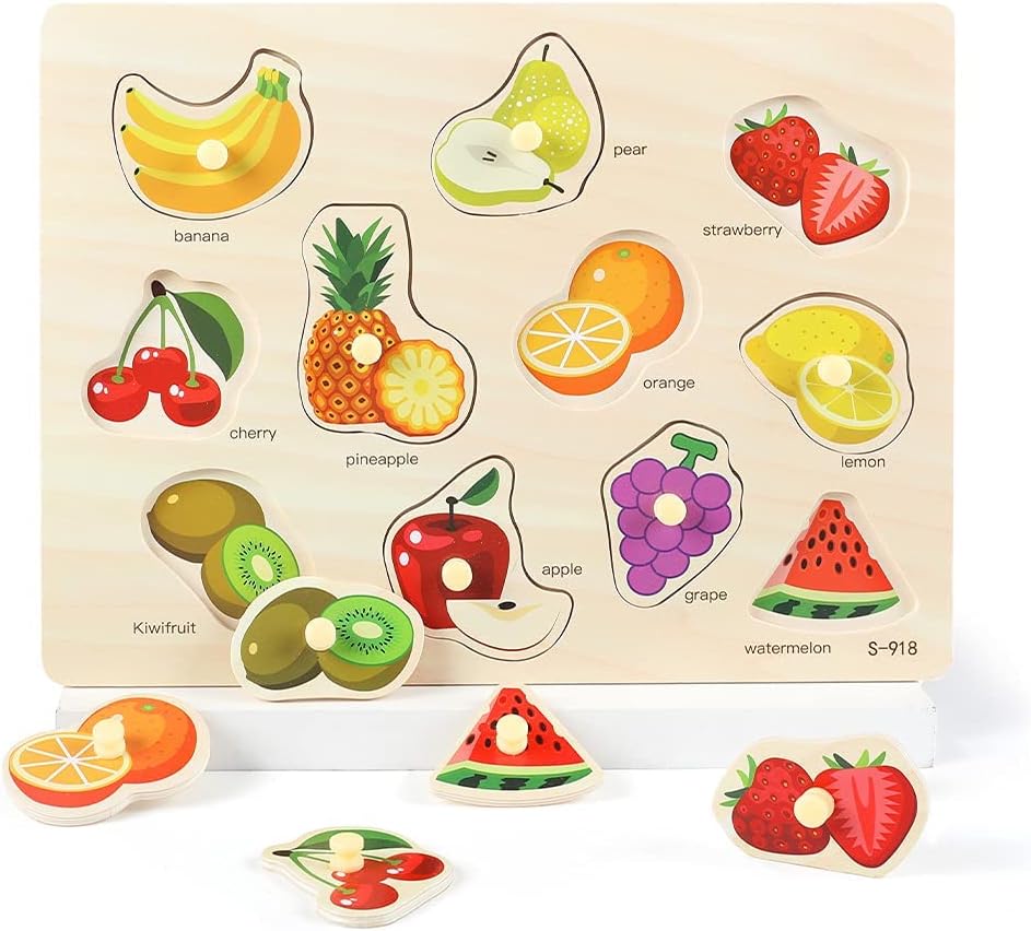 Thumbnail 4 de GRINNNIE Wooden Peg Puzzle for Toddlers 3