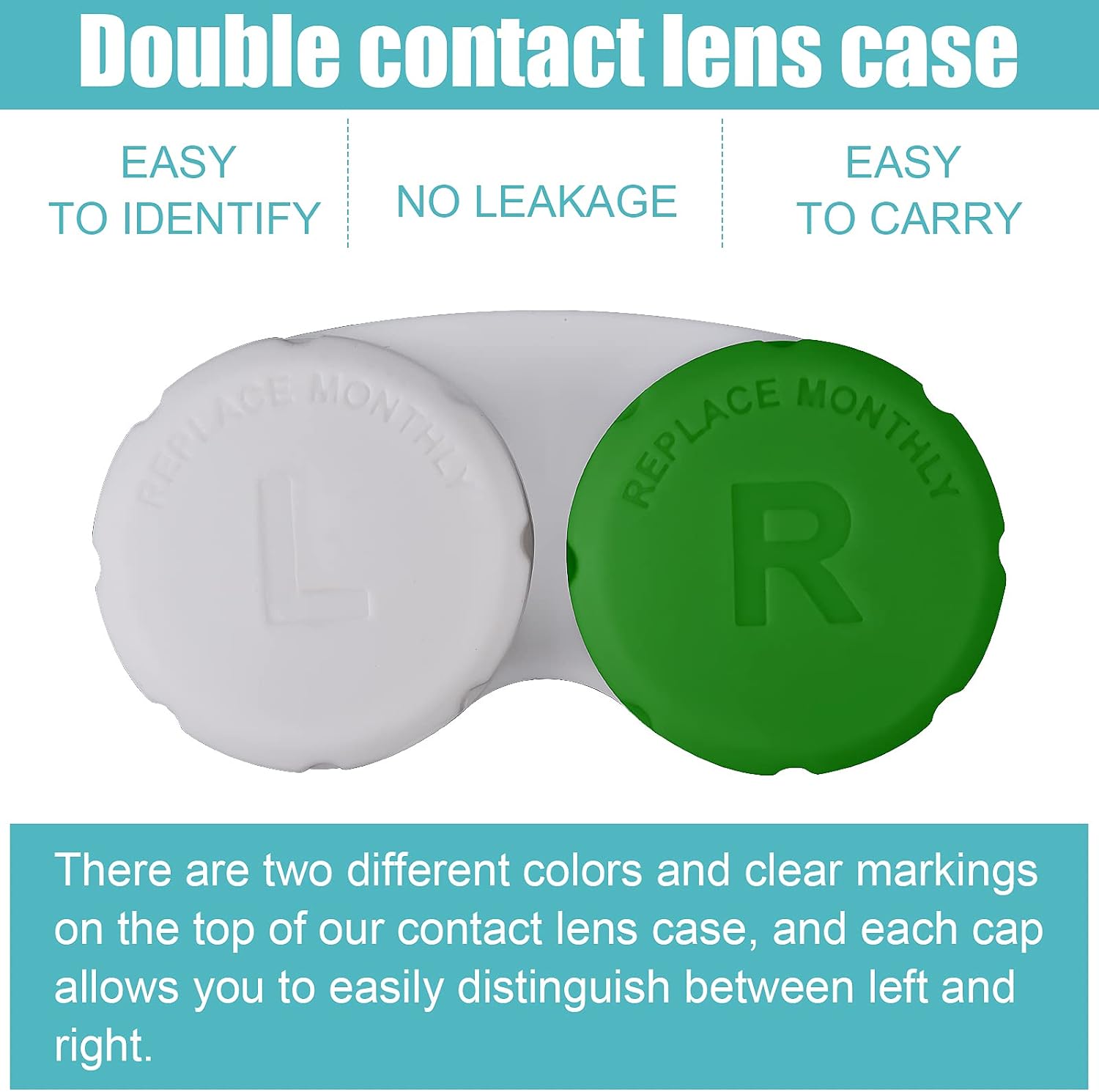 Thumbnail 2 de 12 pack contact lens cases, leak proof