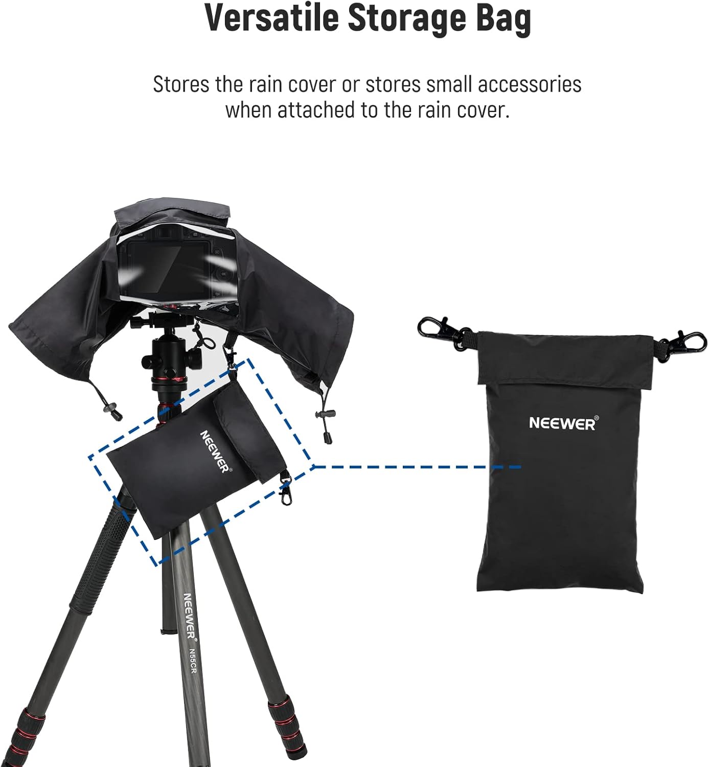 Thumbnail 5 de NEEWER Camera Rain Cover (Small) PB003 – nylon waterproof raincoat for DSLR/mirrorless cameras and lenses up to 200mm