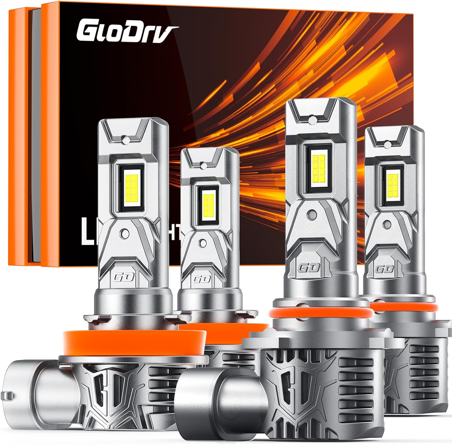 Detalle de GloDrv H11 90 05 48000LM LED Light Bulbs Pack of 4