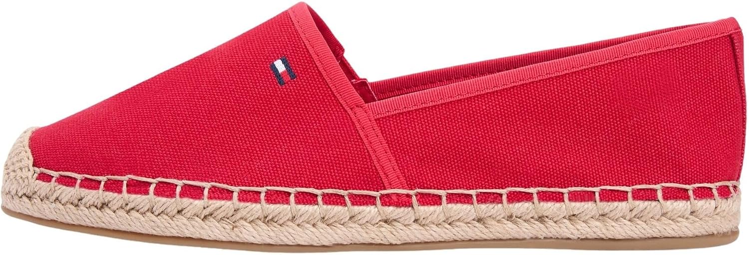 Detalle de Tommy Hilfiger Flag Canvas Espadrille Slipper Beige