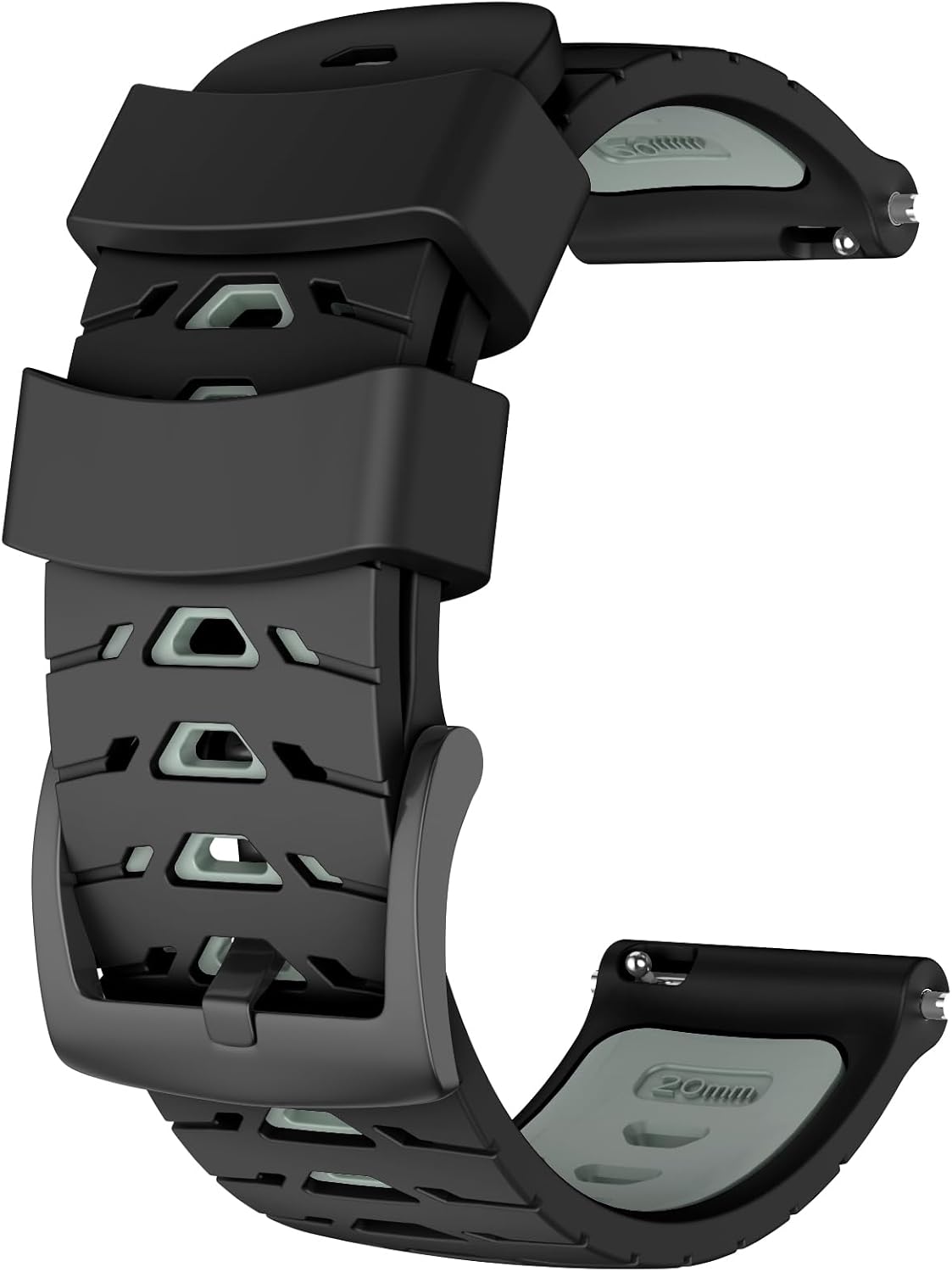 Detalle 2 de OVERSTEP 20mm Silicone Replacement Strap for Garmin: Versatile, Durable Comfort
