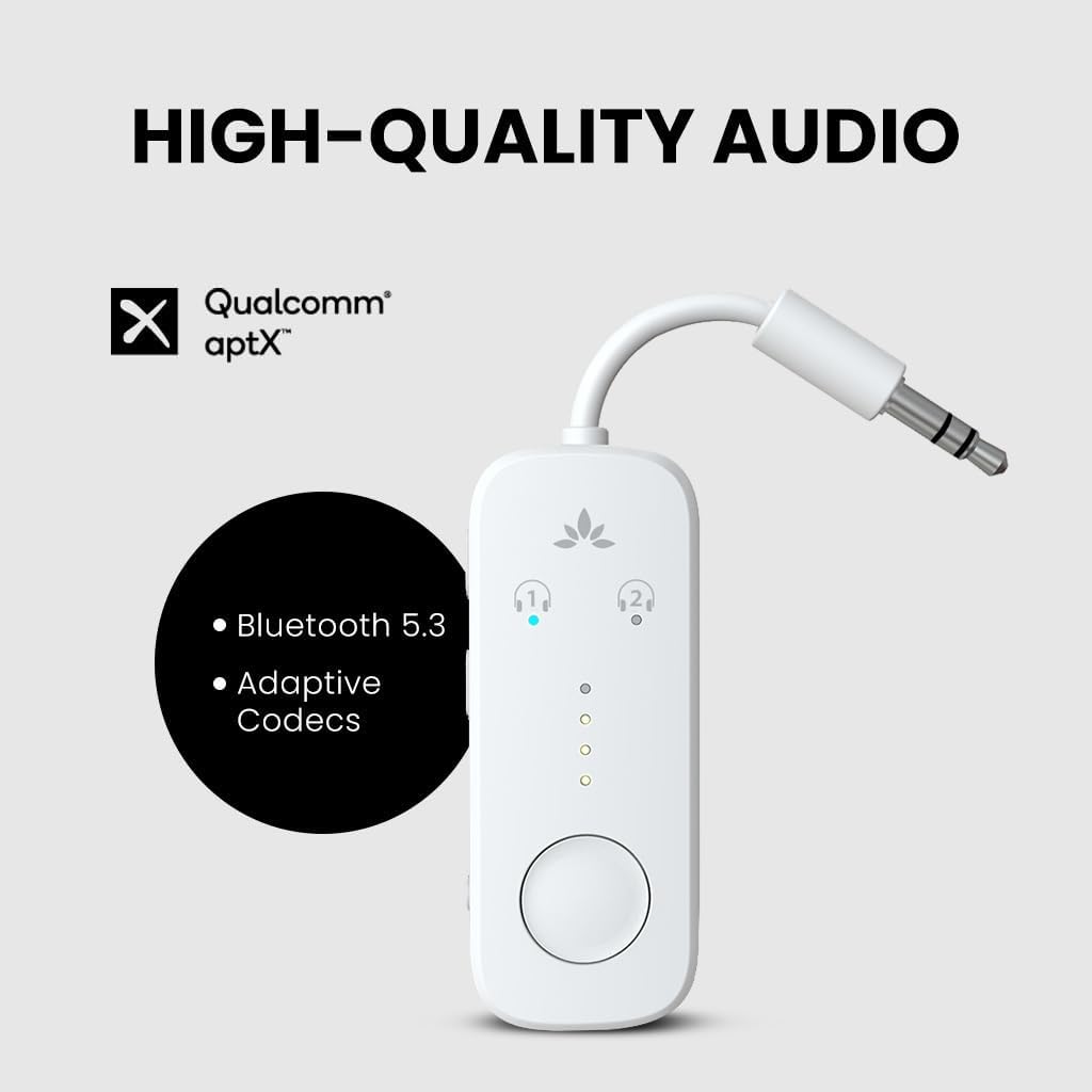 Thumbnail 2 de Avantree Relay Airplane Bluetooth 5.3 Adapter (3.5mm AUX) with Qualcomm aptX Adaptive