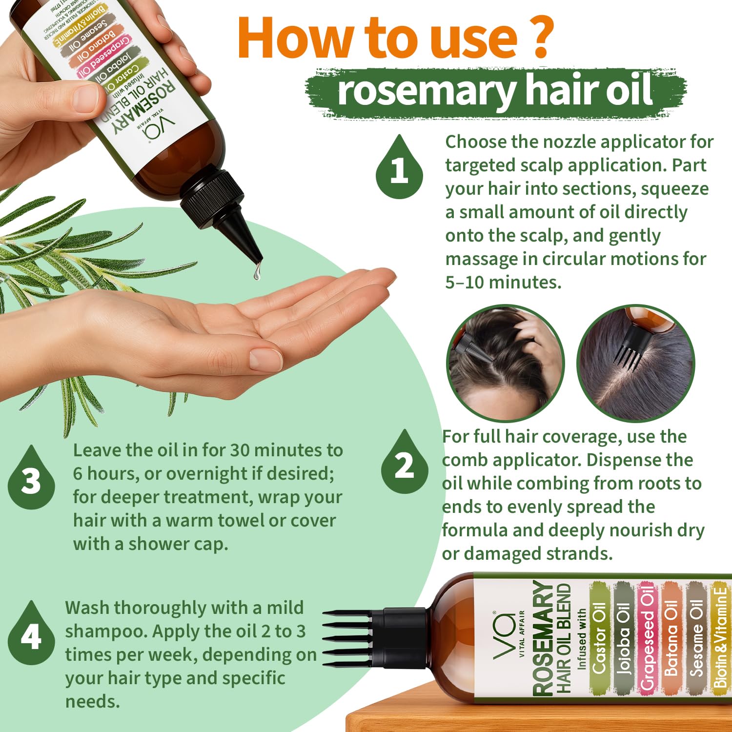Detalle 2 de VITAL AFFAIR Rosemary Oil 6 Fl Oz ๐