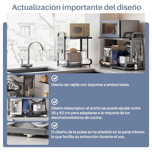 Thumbnail 5 de Ornestia Estante Extensible para Microondas: organización modular para la encimera