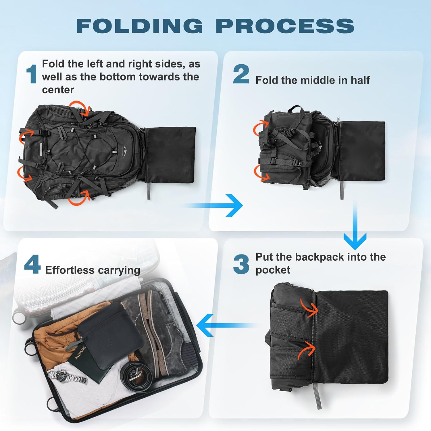 Thumbnail 6 de RAINSMORE 40L hiking backpack rucksack