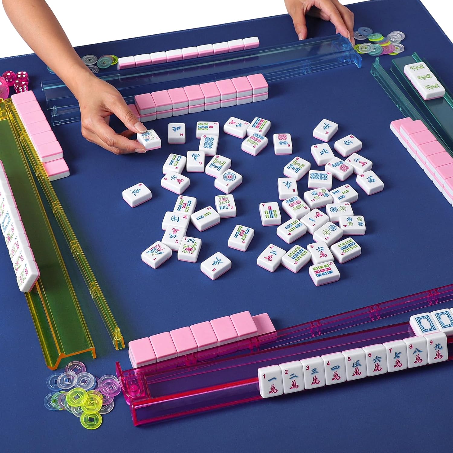 Thumbnail 5 de GUSTARIA American Mahjong Game Set with 166 Pink Tiles