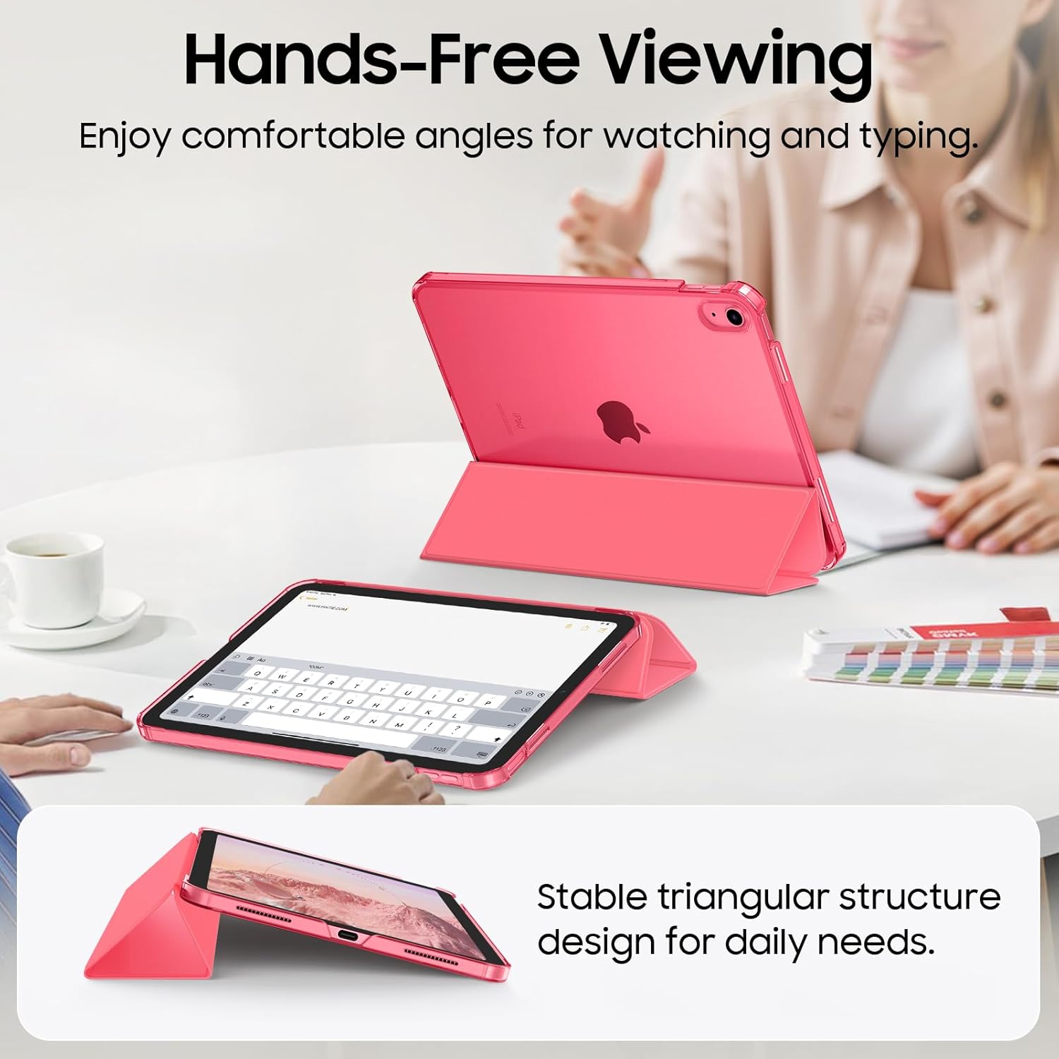 Thumbnail 2 de Fintie Hülle iPad 11. Generation 2025 11 Zoll Pink