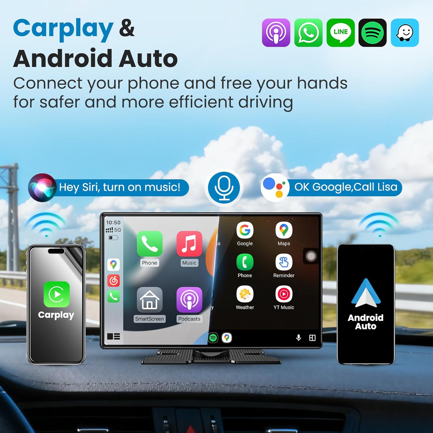 Detalle 2 de Portable CarPlay Screen 11.3-inch Wireless