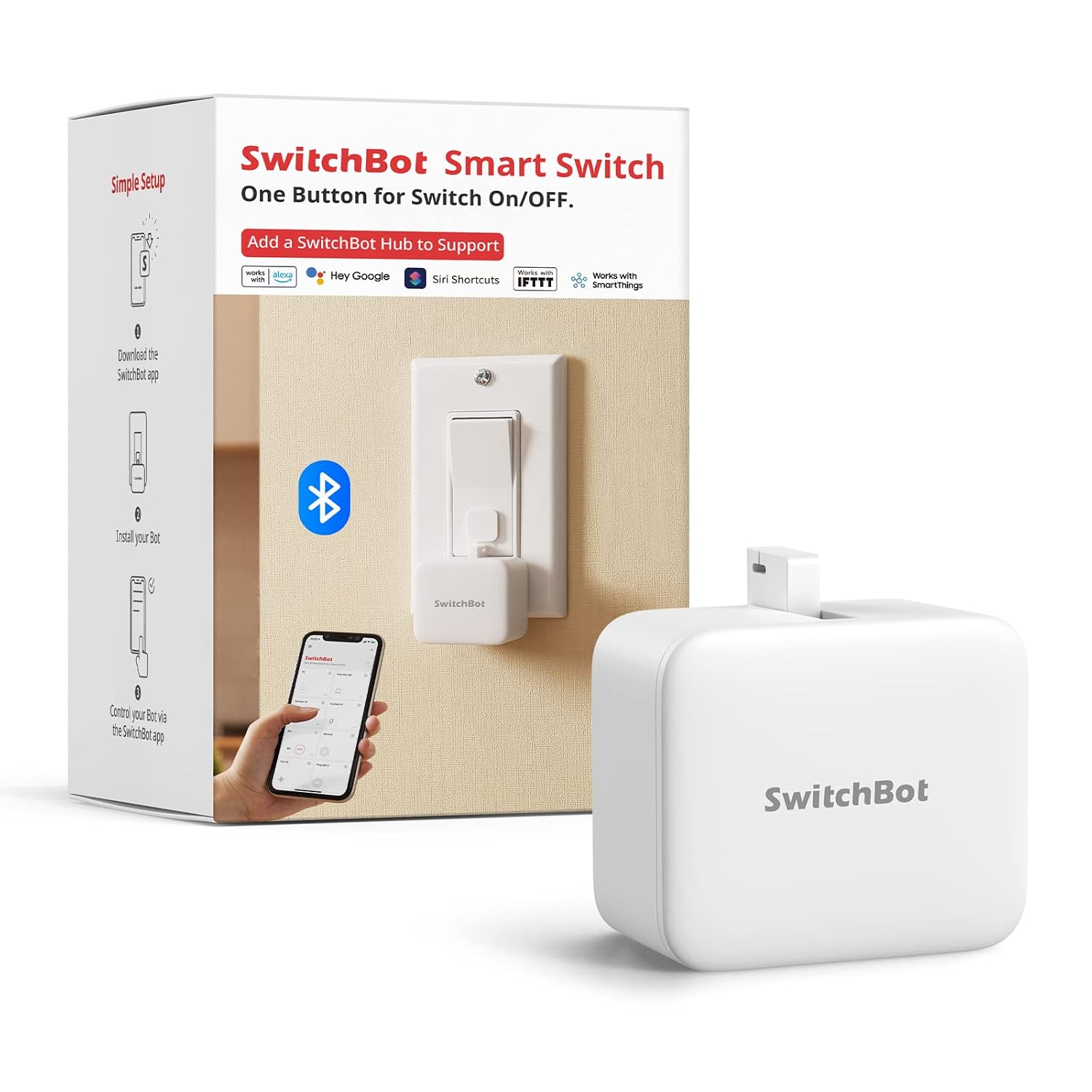 Detalle de SwitchBot Smart Bluetooth Switch Toggle đźŹ
