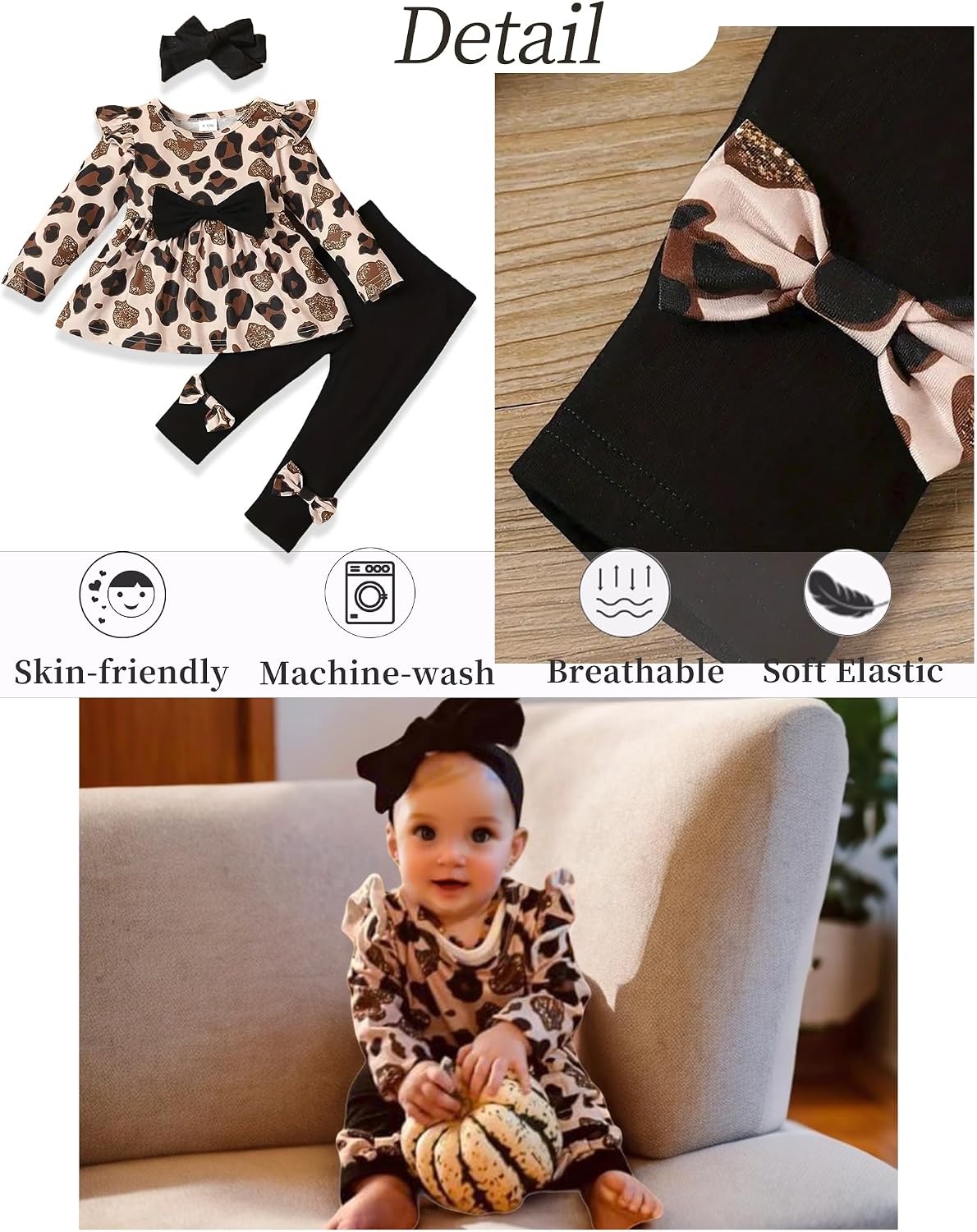 Detalle 1 de Baby Girl Outfit Set, Cotton Blend