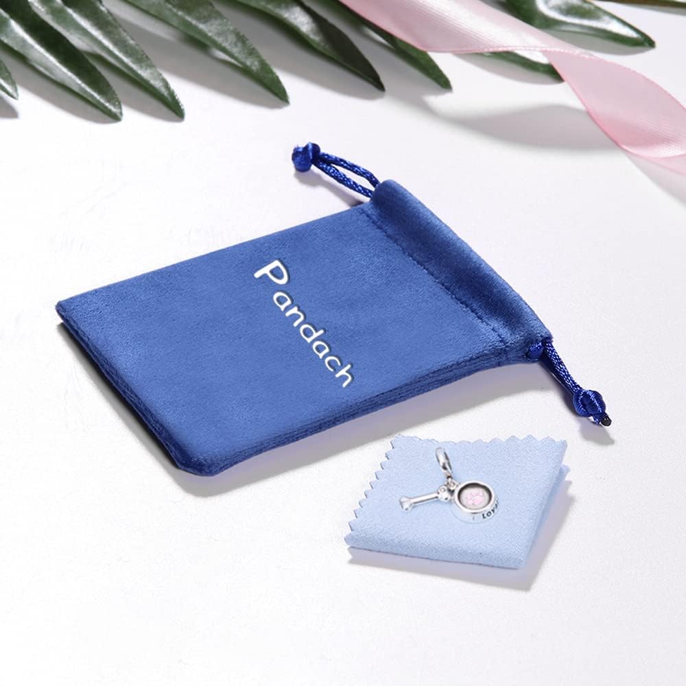 Thumbnail 1 de Pandach Damen Charm-Anhänger aus 925 Sterling Silber mit Zirkonia – kompatibel mit europäischen Charm-Armbändern und Ketten
