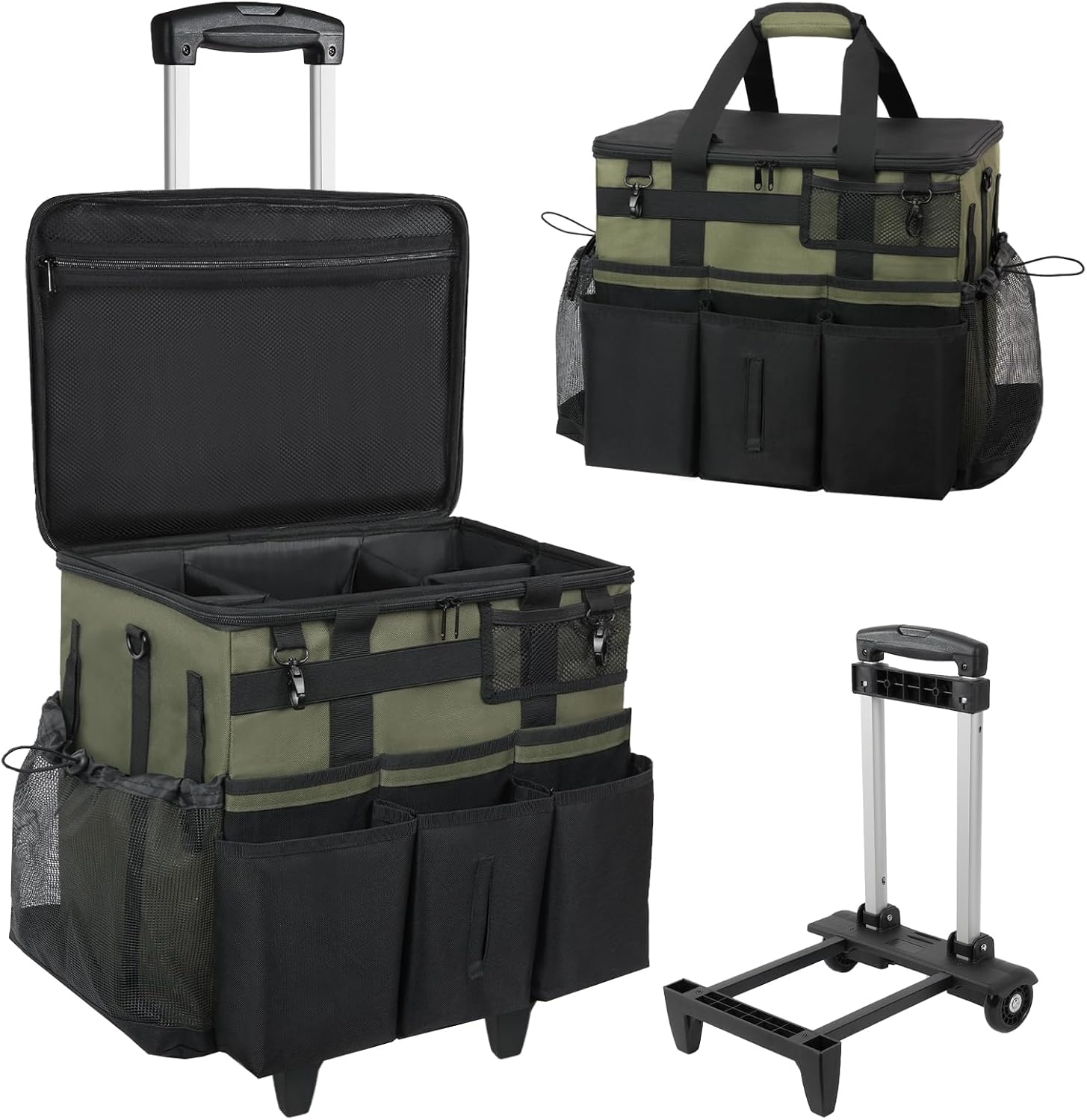 Detalle de SCAVATA Wearable Cleaning Caddy, Rolling Organizer with Detachable Trolley