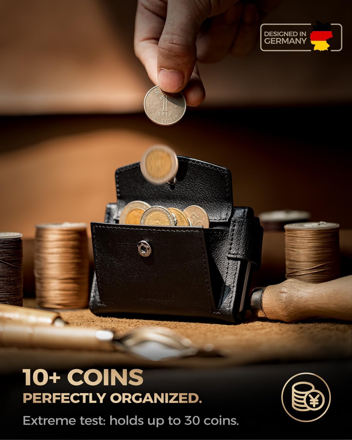 Thumbnail 1 de LORZOR Airtag Wallet Slim Magnetic Closure with XXL Coin Pocket