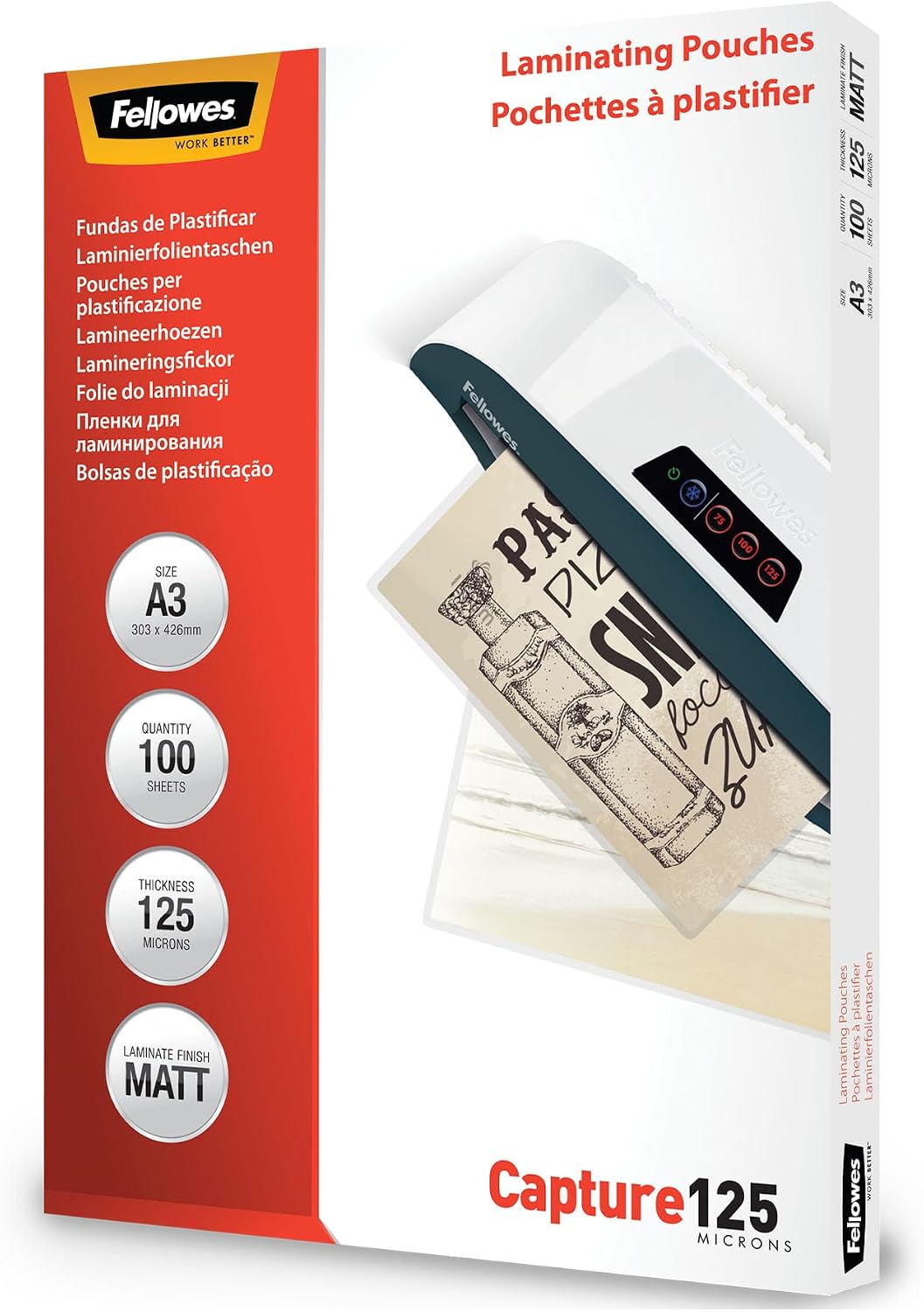 Thumbnail 6 de Fellowes 5452103 Pouches Opache Enhance80, formato A4, 80 micron, confezione da 100 pezzi