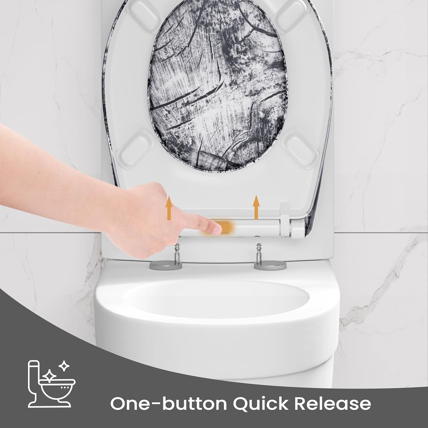Thumbnail 3 de WOLTU Toilet Seat with Soft-Close, Quick Release and O-Shape for Standard Toilets