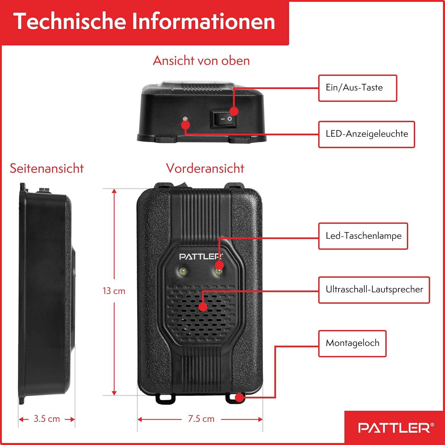 Thumbnail 1 de PATTLER Marderschreck Auto mit Blitzlicht