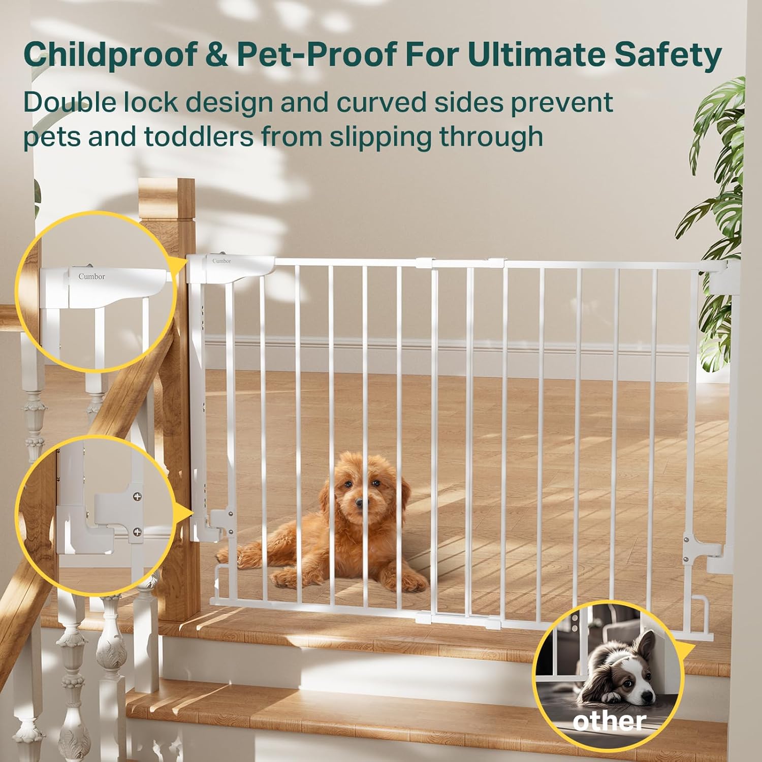 Thumbnail 6 de Cumbor 29.2–43" Baby Gate for Stairs