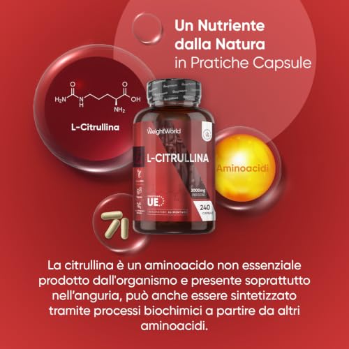 Thumbnail 1 de WeightWorld L Citrullina Vegana – 240 Capsule, 3000 mg per dose