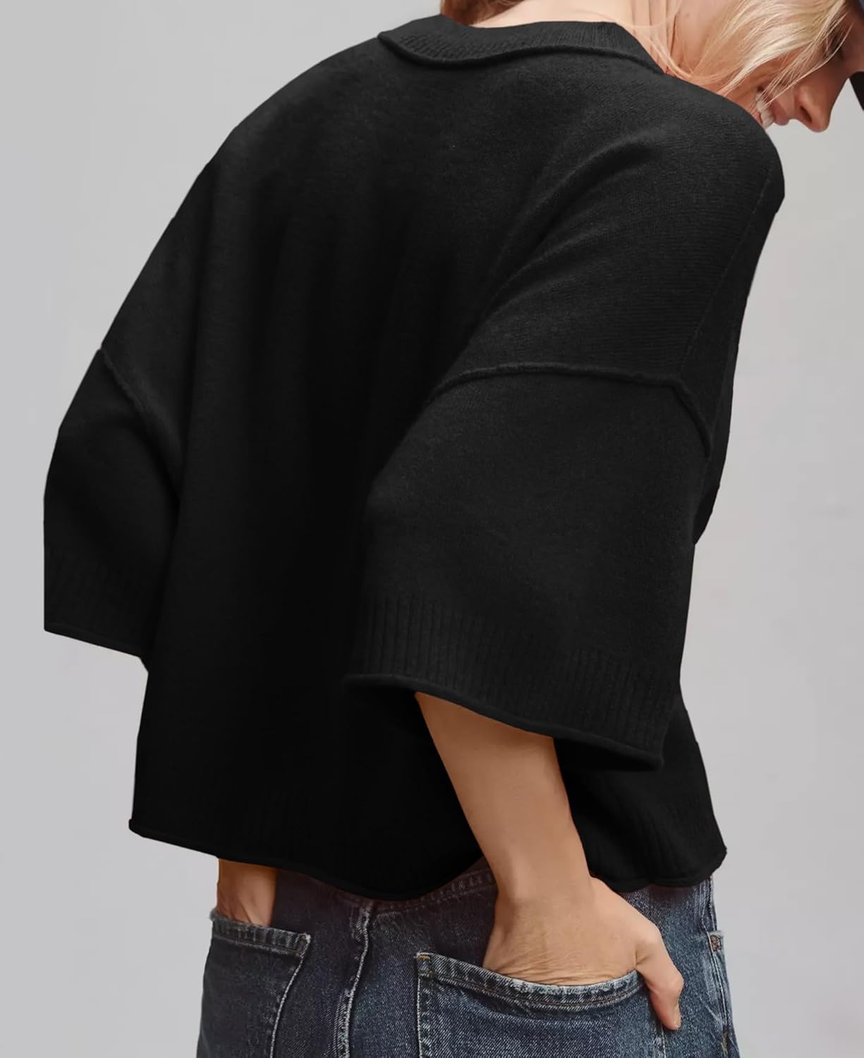 Thumbnail 2 de ZDC Women's Oversized Cropped Knit Pullover