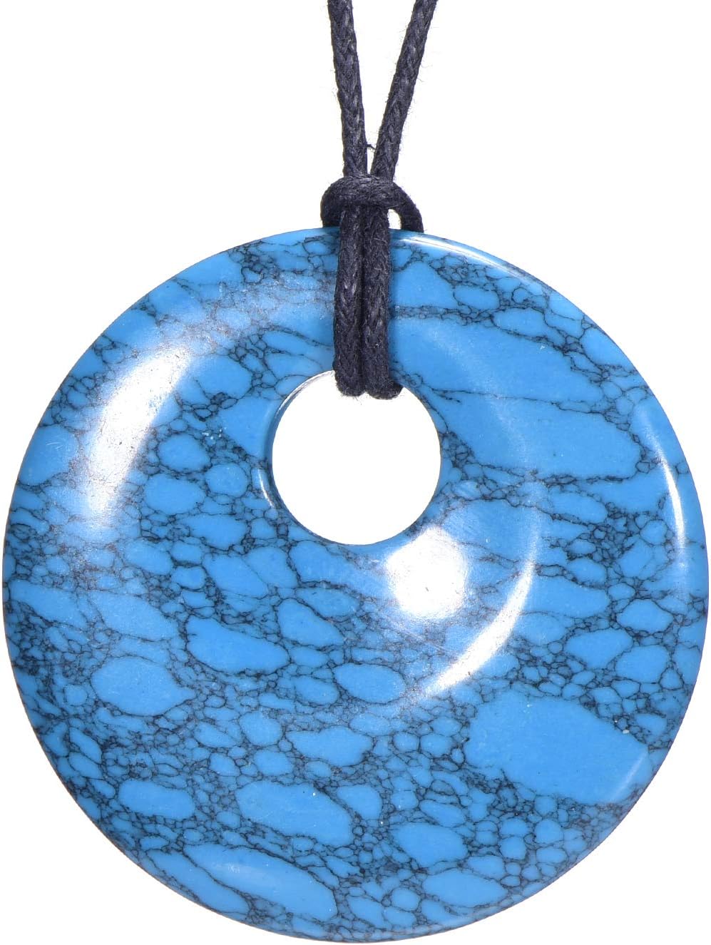 Detalle de Collana da donna Morella da 80 cm con pendenti a forma di ciambella in sacchetto di velluto