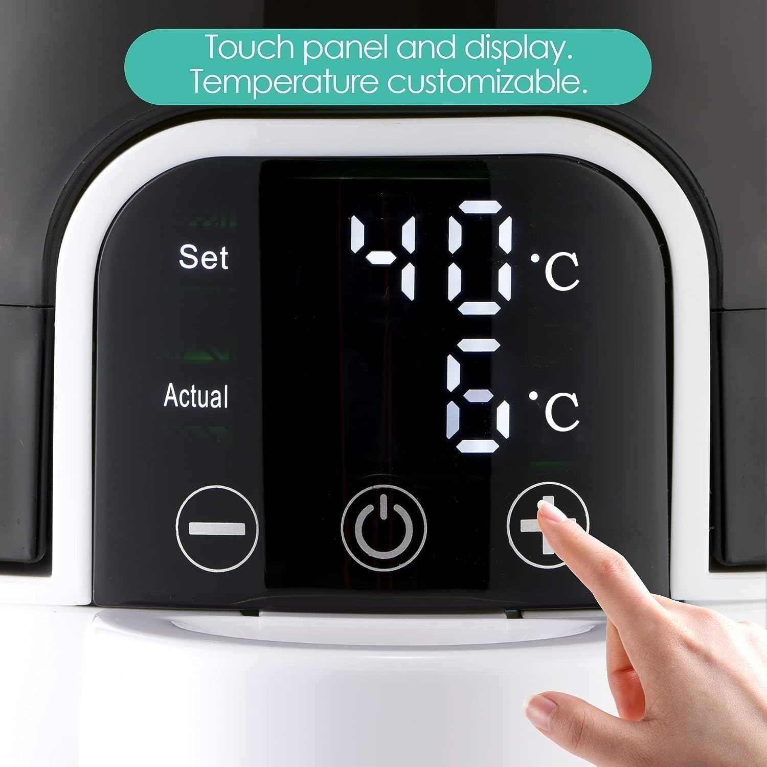 Detalle de Bellababy Flaschenzubereiter & Flaschenwärmer für Babys – Instant Warmer mit 5–15 Minuten Erwärmung, 1,7 l Fassungsvermögen, Nachtlicht und abnehmbarem Wasserbehälter