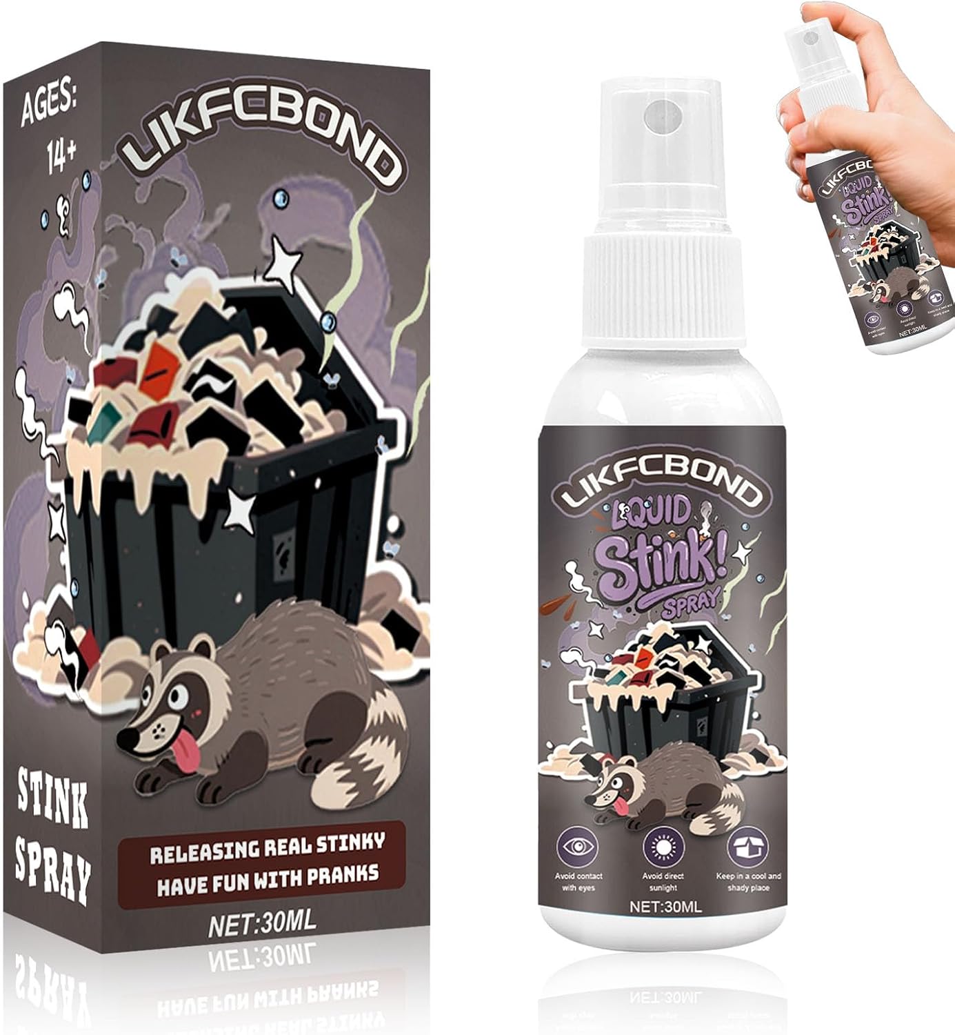 Detalle de LIKFCBOND Stink Spray, 30ml Extra Strong Prank Spray